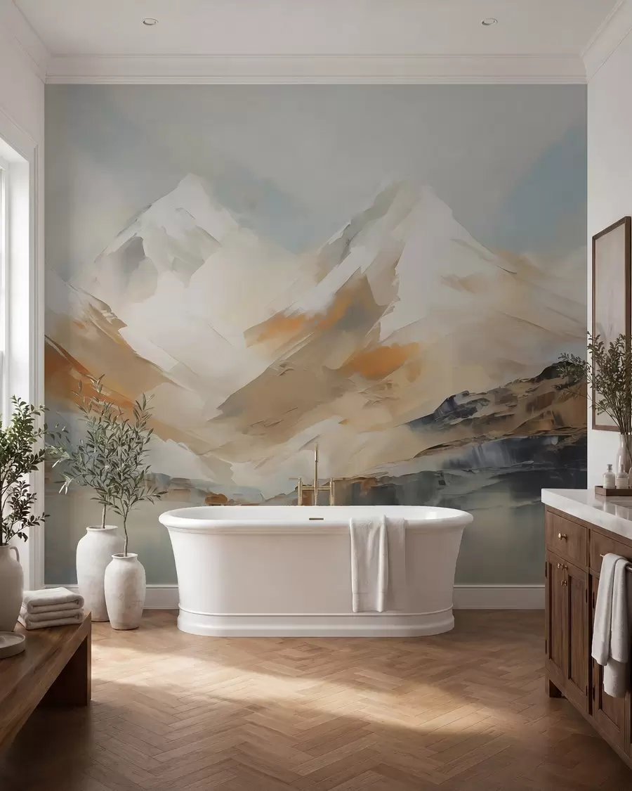 peintures murales Montagnes, peinture d'imitation w05904