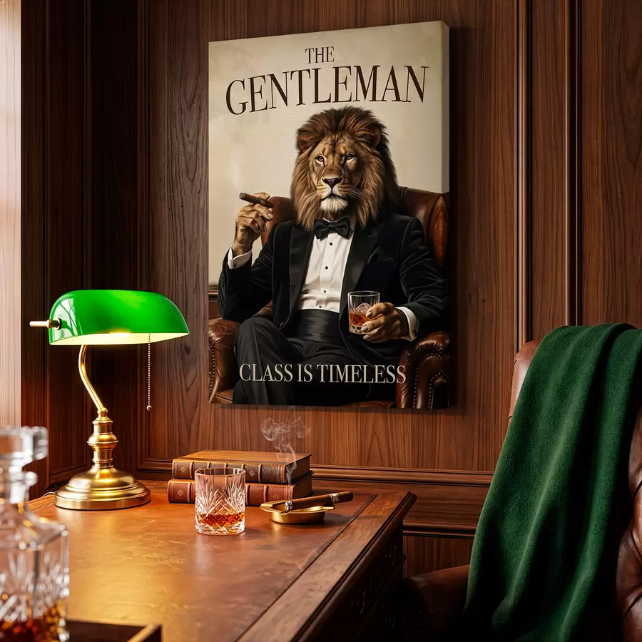 wall murals Lion in a Suit s50502