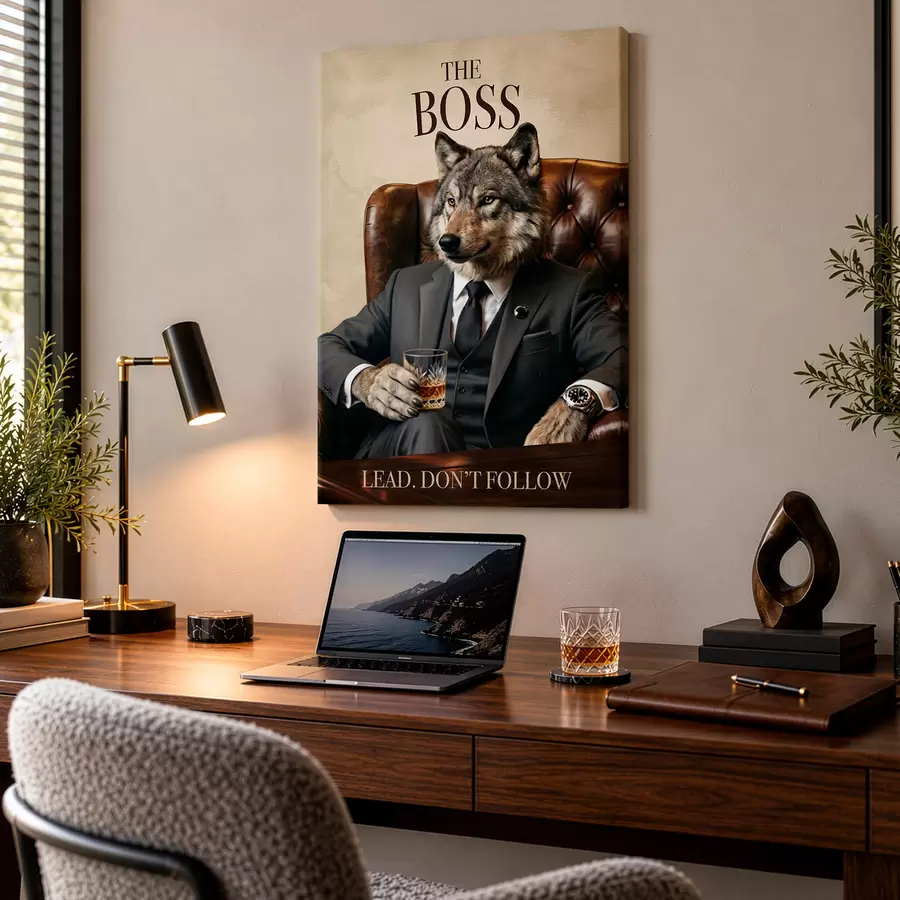 wall murals Wolf in a Suit s50508