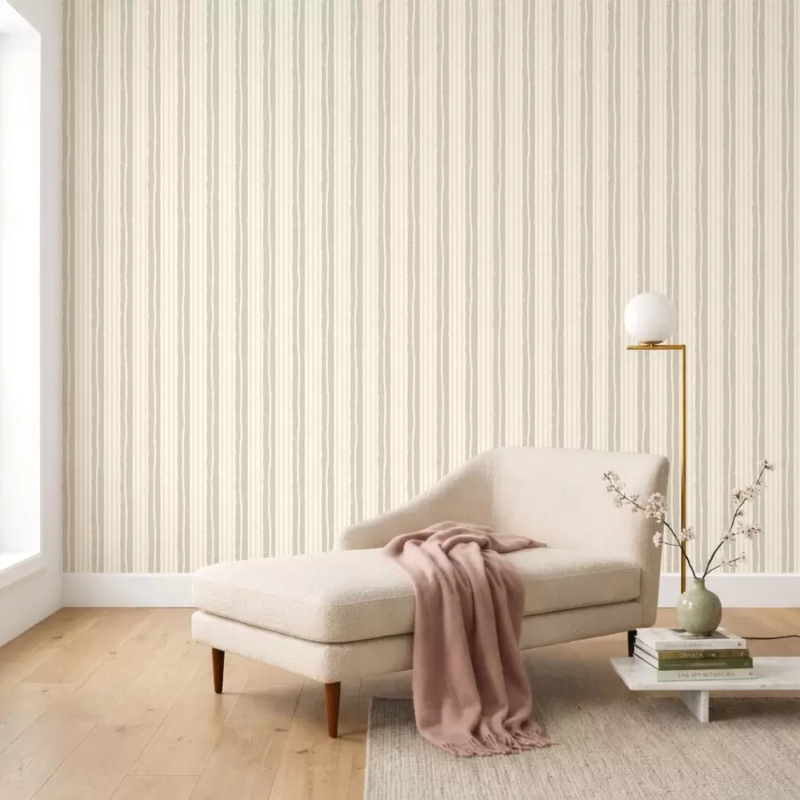 murales Rayas verticales con textura en color crema y beige claro a01268v2