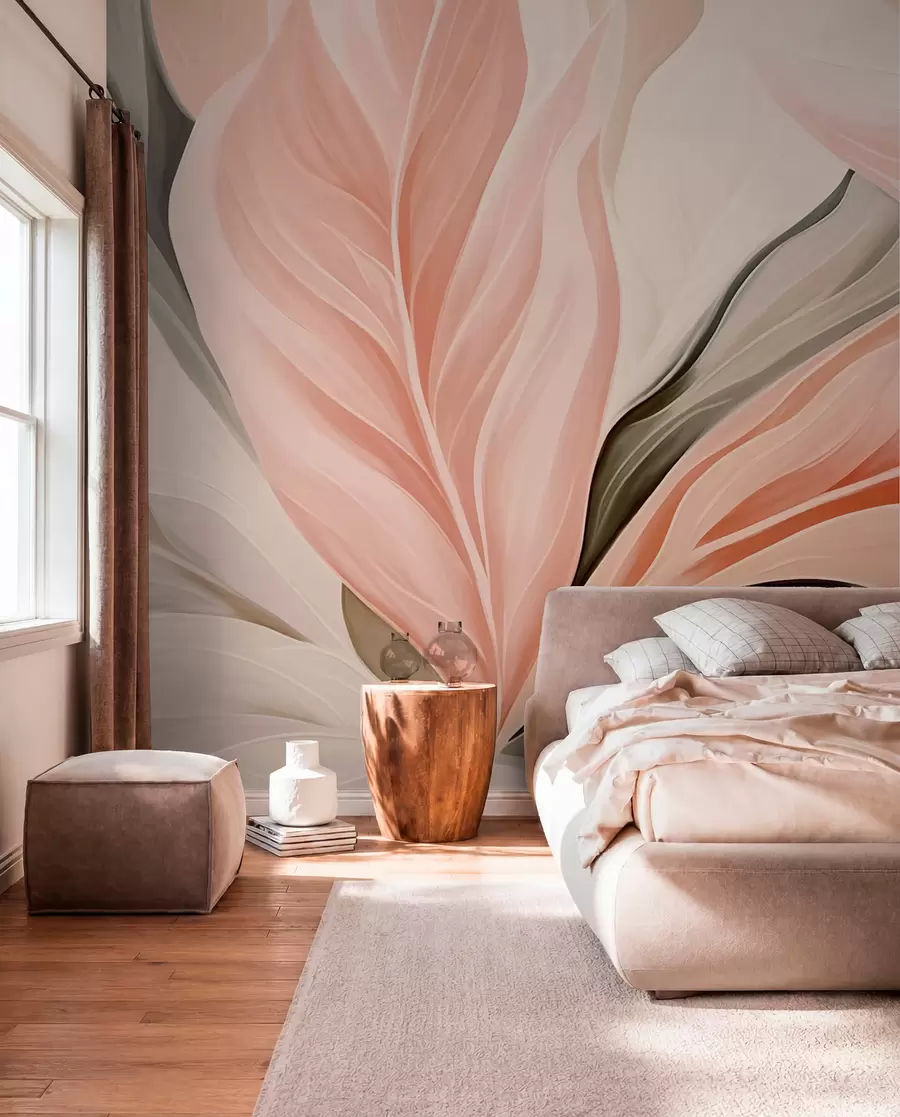 Wall Mural Photo Wallpaper Sharp, Abstract Leaves w05915