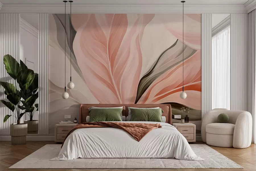 Wall Mural Photo Wallpaper Sharp, Abstract Leaves w05915