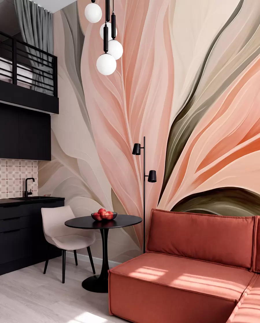 wall murals Sharp, Abstract Leaves w05915