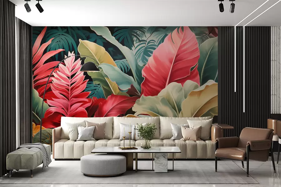peintures murales Feuilles de palmier w05936