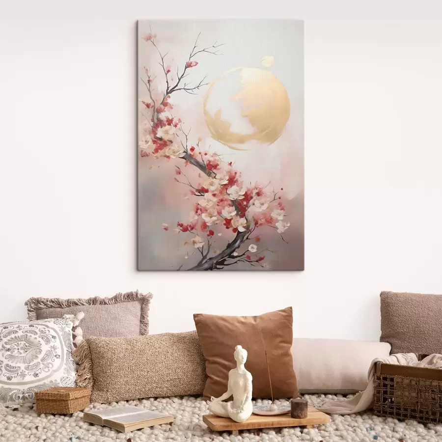 wall murals Abstract flowers on a tree, imitation painting s50844