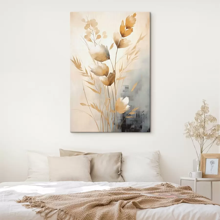 wall murals Decorative branch with leaves, imitation painting s50852