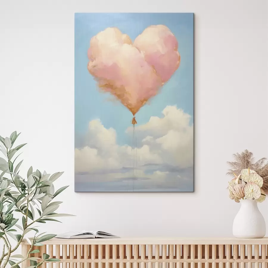 murales Nube con forma de corazón, estilo de pintura imitativa s50853