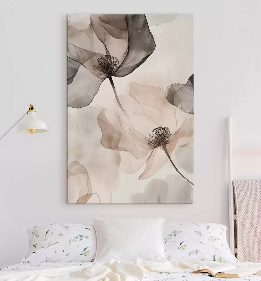 wall murals Translucent Flowers in the Haze s50750
