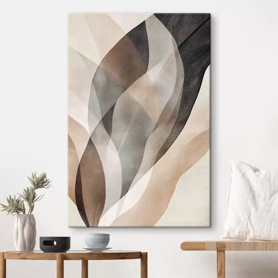 wall murals Contrasting Smoky Waves s50755
