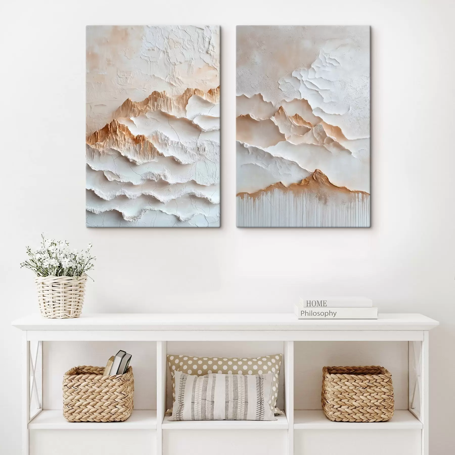 murales Picos beige con textura m30996