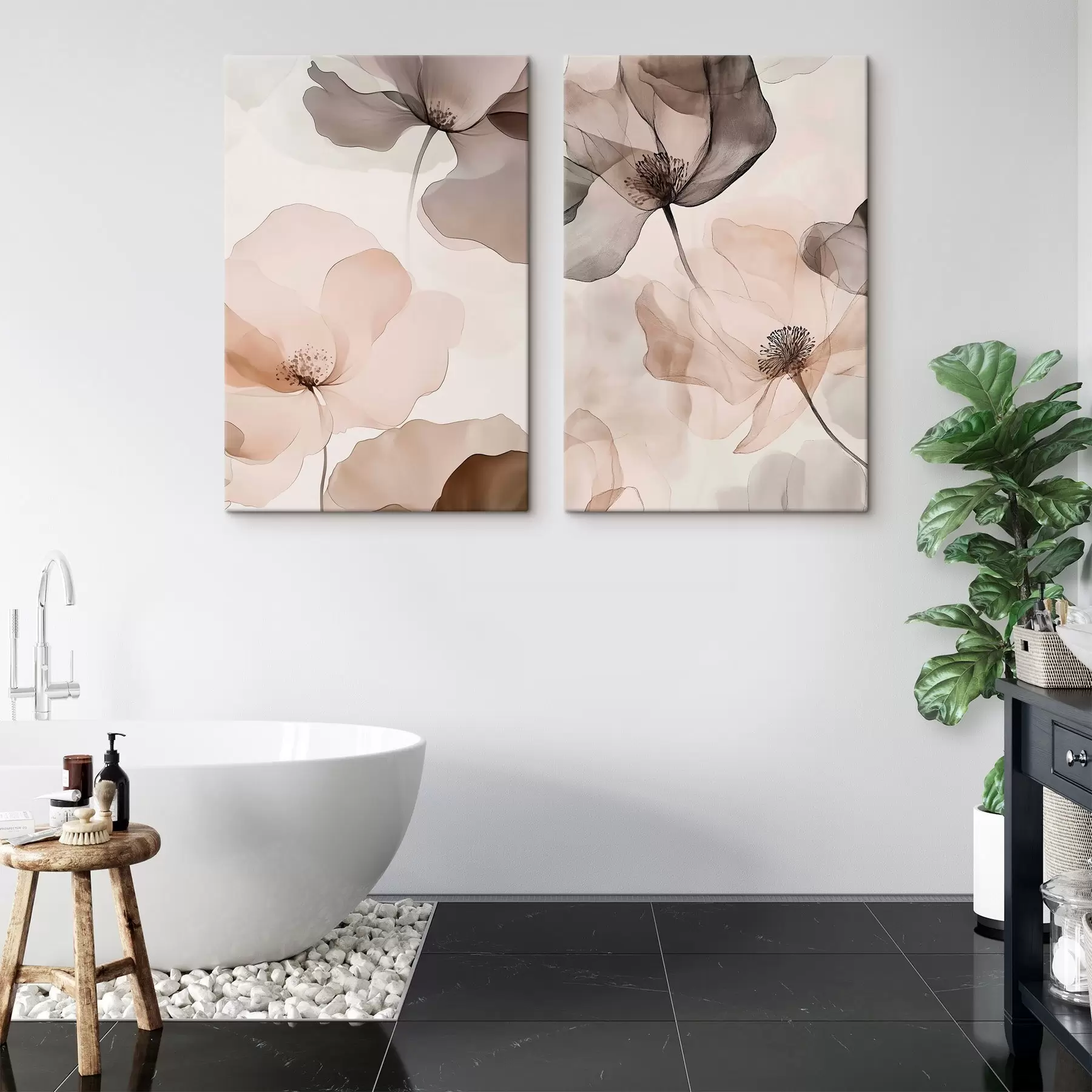 wall murals Watercolor Powder Blossoms m31002