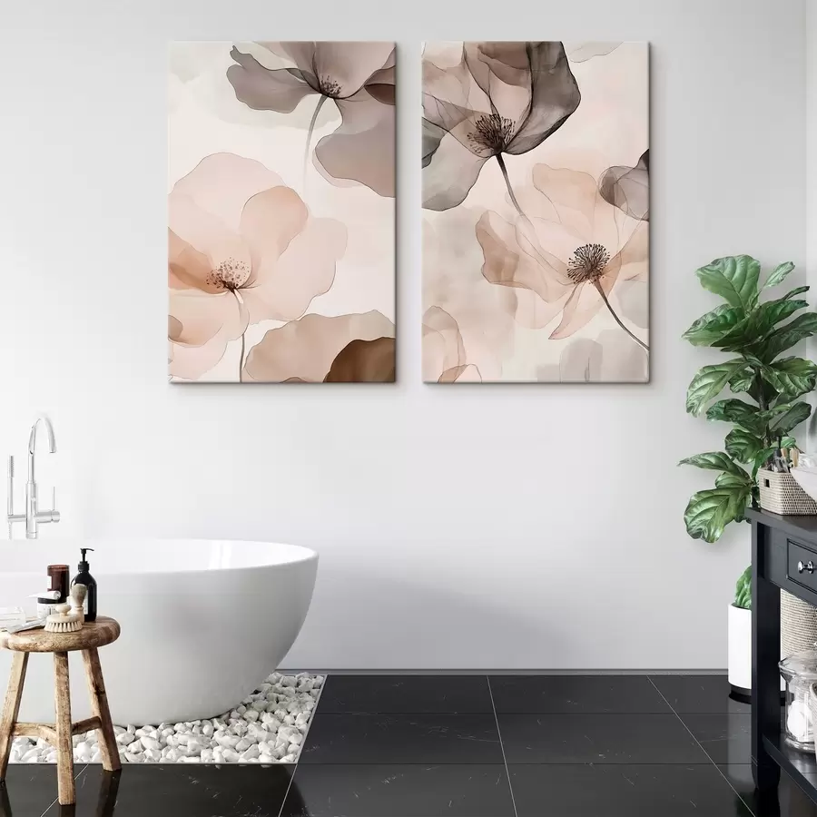Wall Mural Photo Wallpaper Watercolor Powder Blossoms m31002