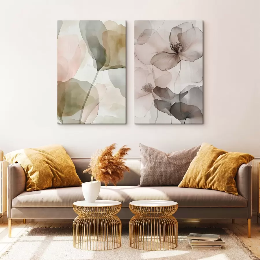 Wall Mural Photo Wallpaper Sheer Pastel Botanicals m31003