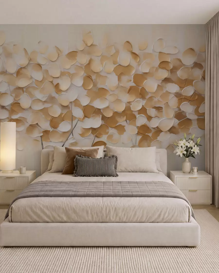 wall murals Stylized trees, imitation of a painting w05942