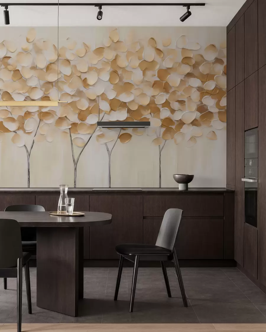 murales Árboles estilizados, imitación de un cuadro w05942