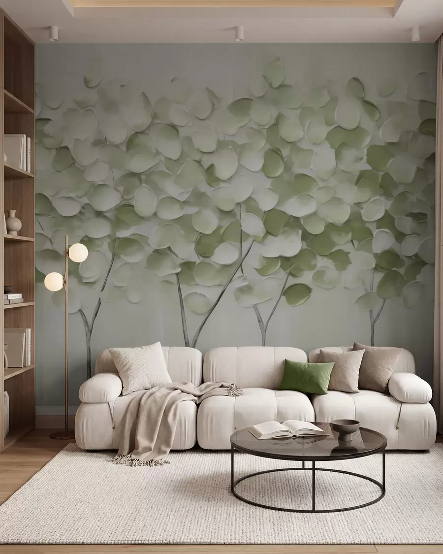 peintures murales Arbres stylisés, imitation d'un tableau w05942v1