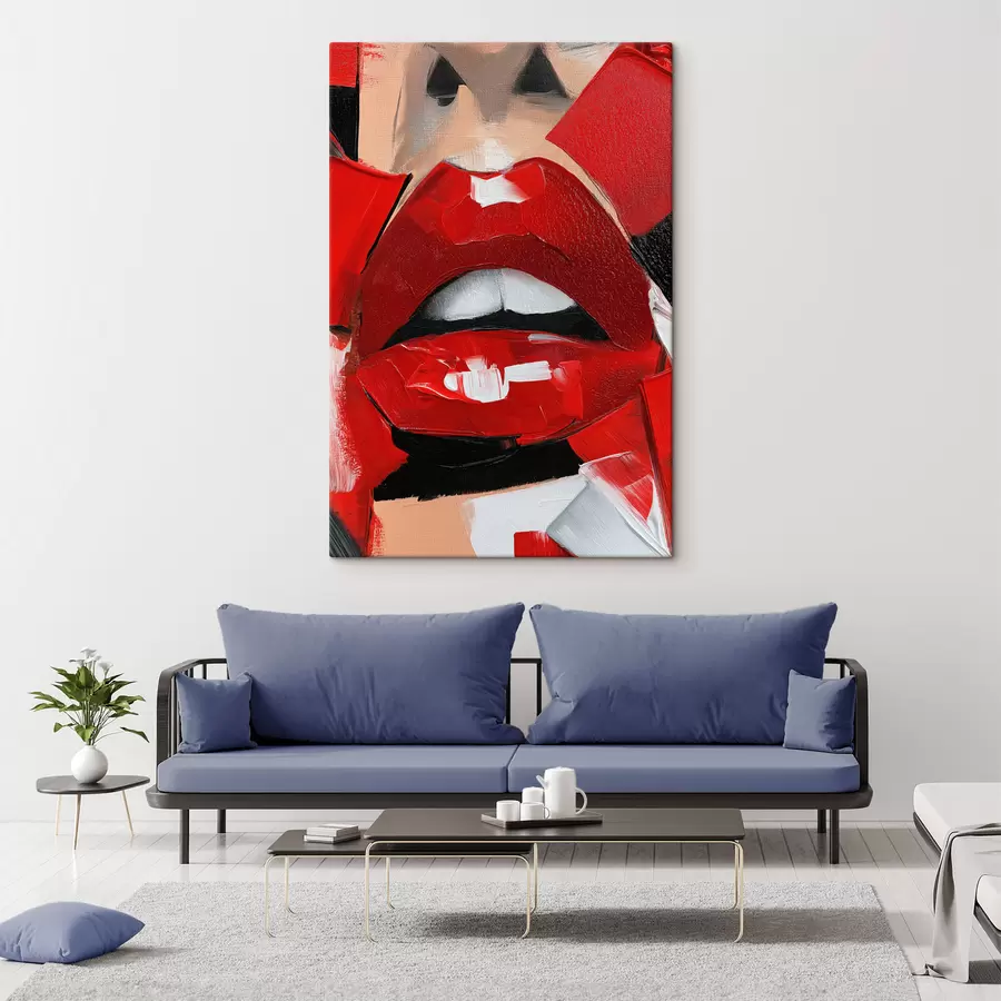 murales Labios rojos, pintalabios rojo s50897