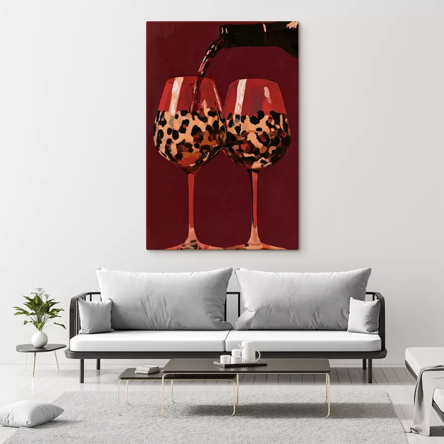 murales Dos copas de vino s50900