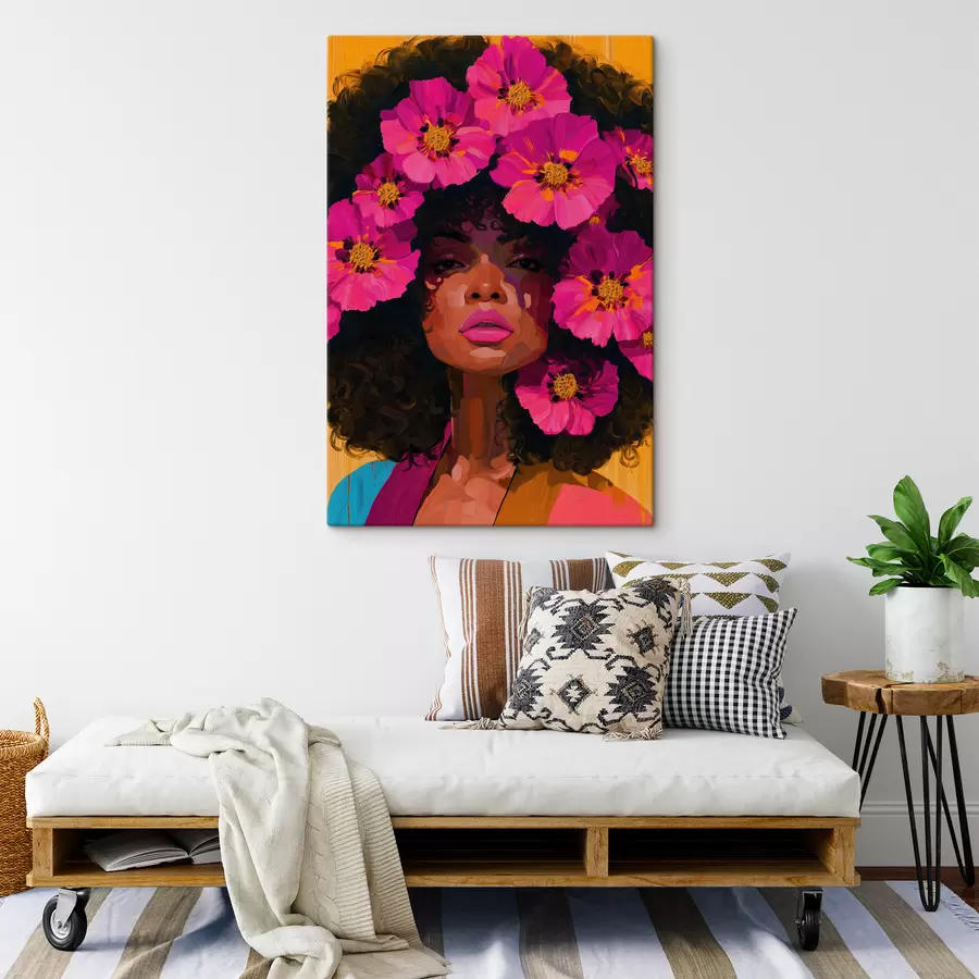 murales Mujer con flores s50902