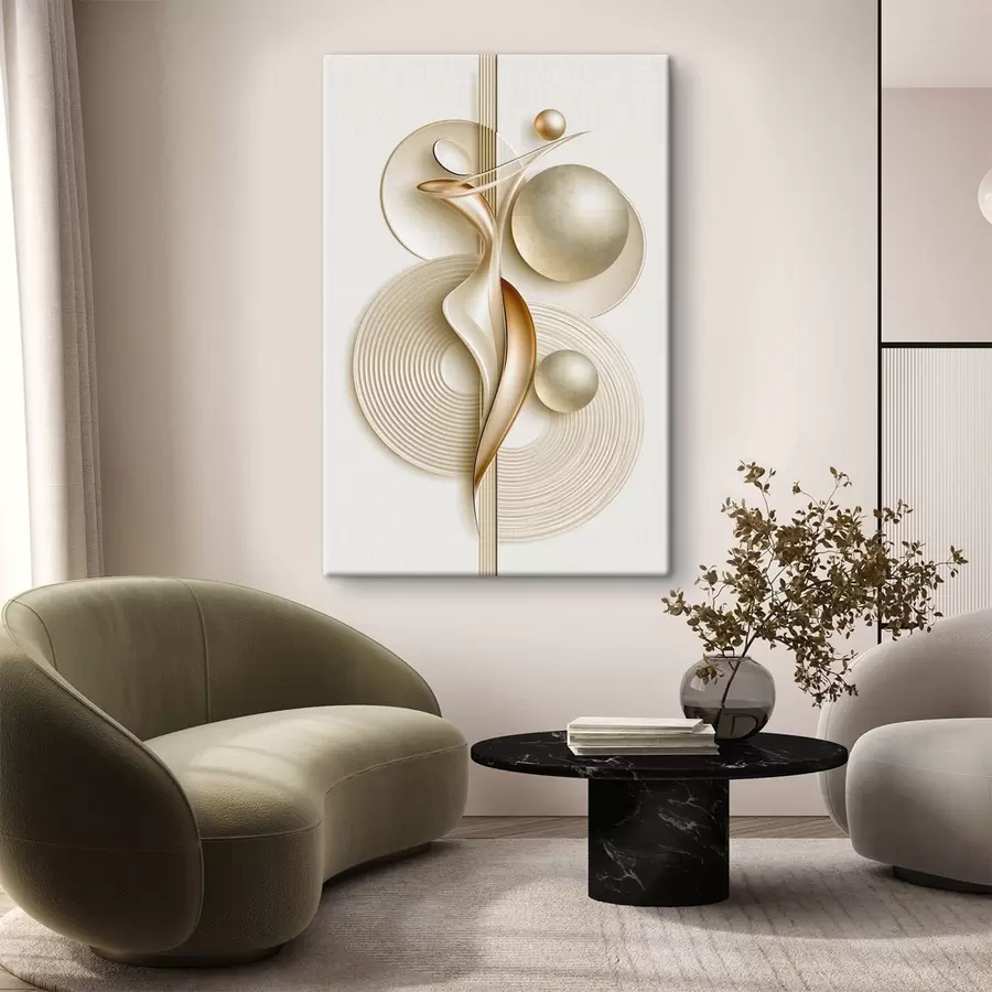 Wall Mural Photo Wallpaper Elegant abstract figure with balls s50859