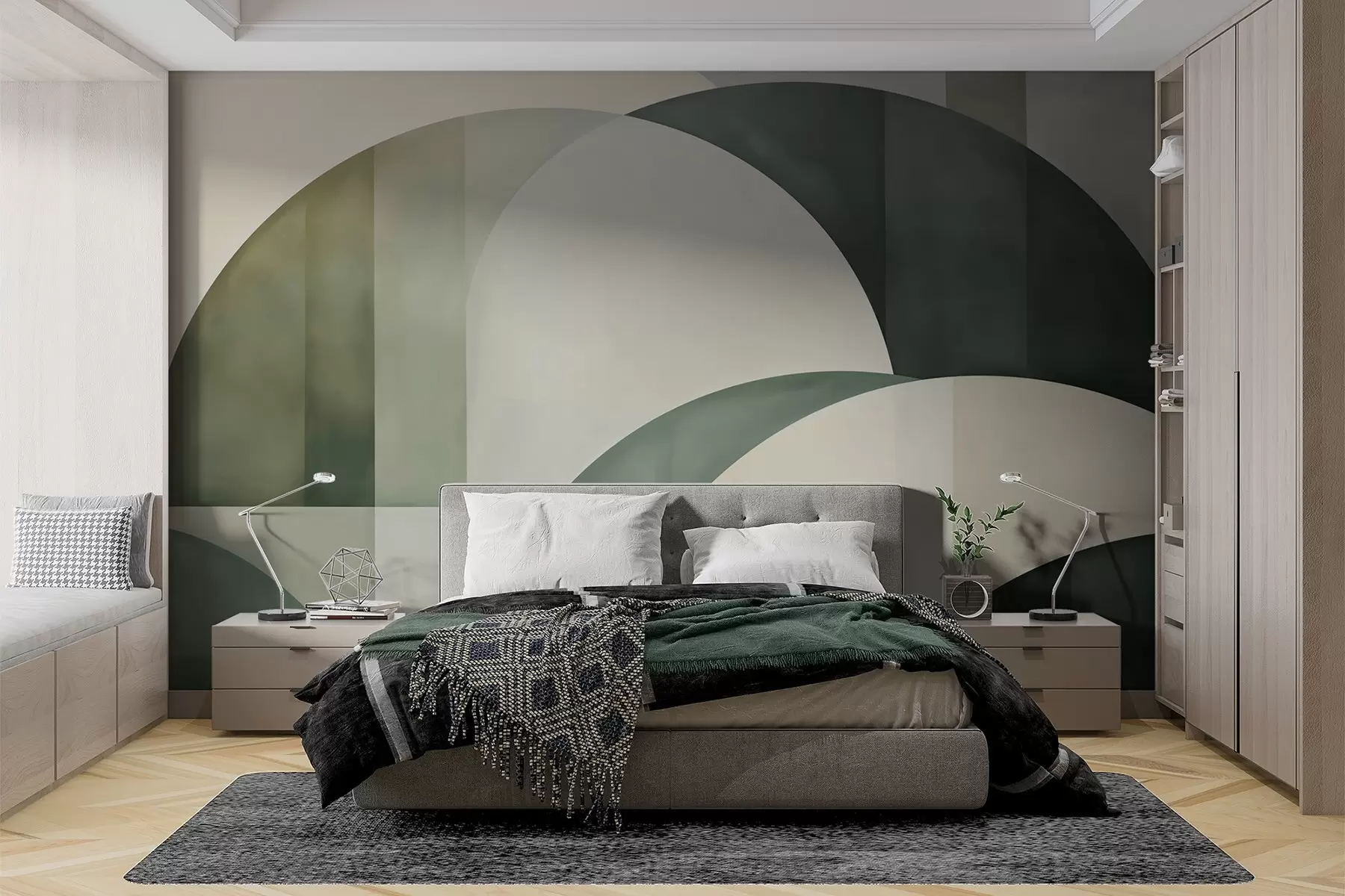 Wall Mural Photo Wallpaper Green Arches w05943