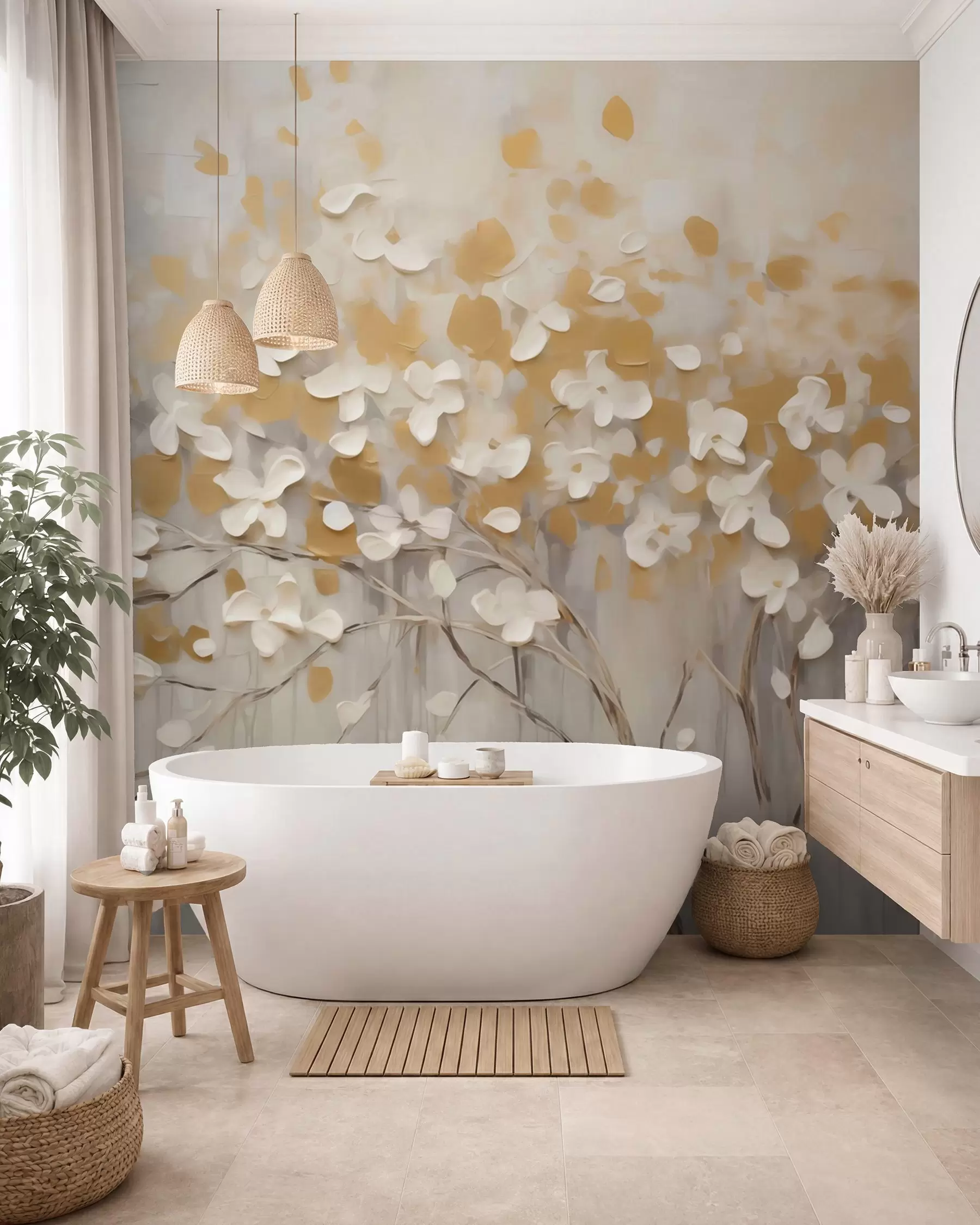 wall murals Golden Blossom w05951