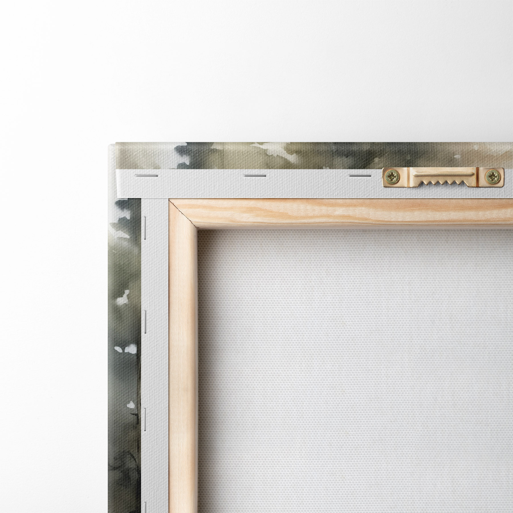 wall murals Tall pine trees in a misty forest with sunny light s50947