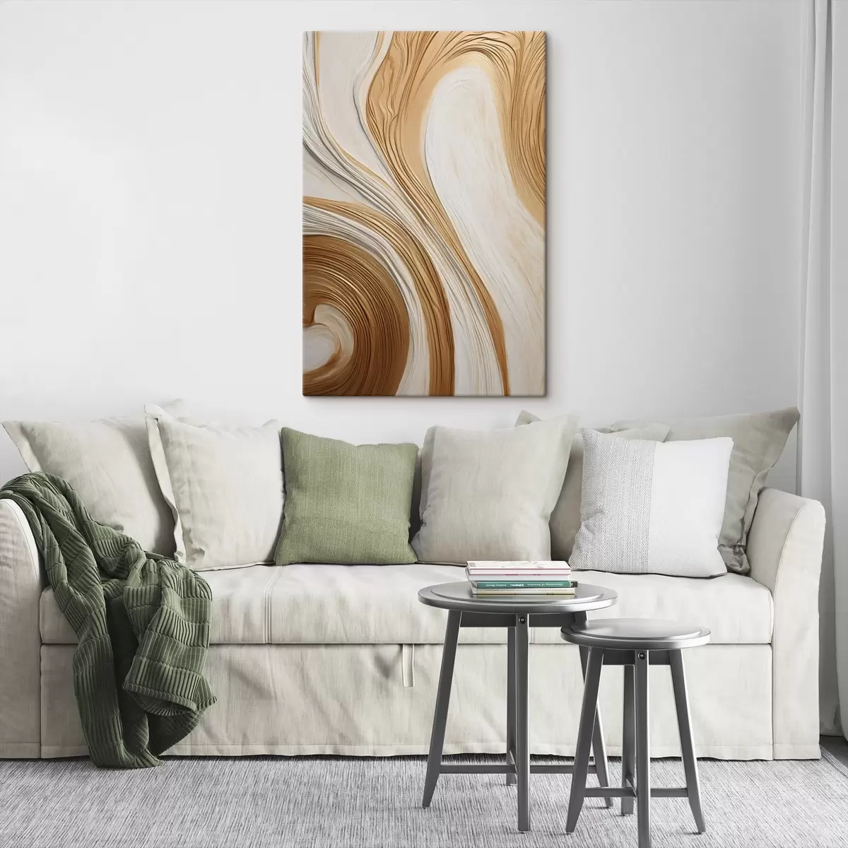 wall murals Abstract swirl lines that create a textured, modern minimalistic art s50961