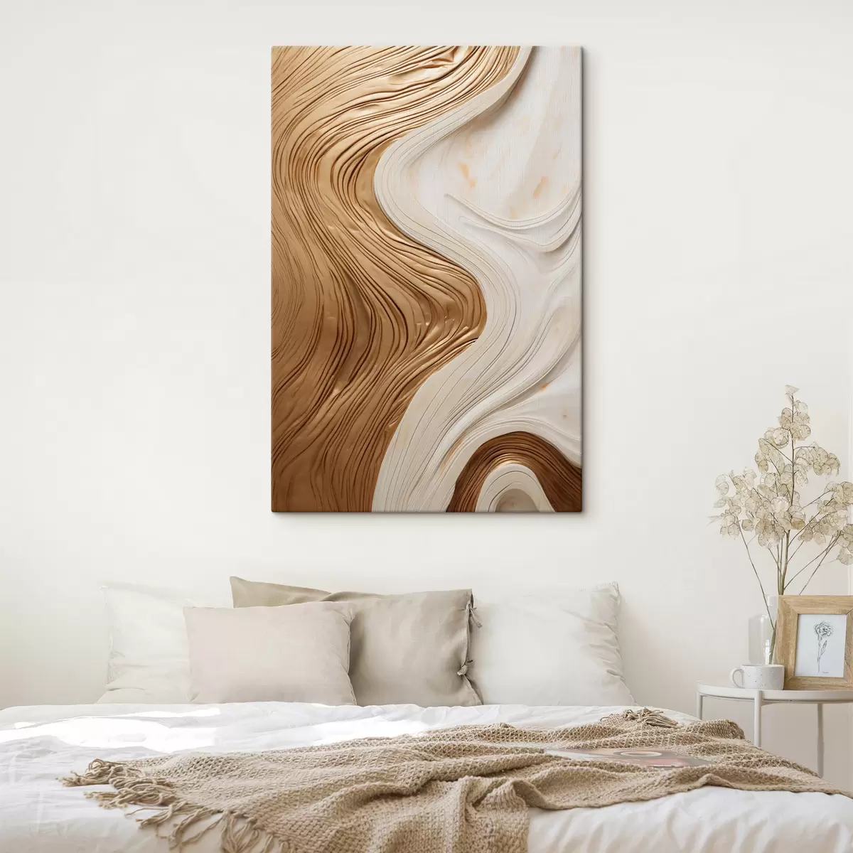 wall murals Abstract swirl lines that create a textured, modern minimalistic art s50962