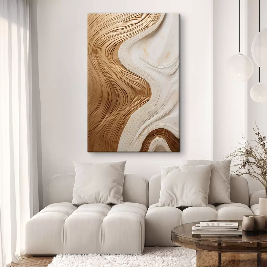 murales Líneas abstractas en espiral que crean una obra de arte minimalista, moderna y con textura s50962