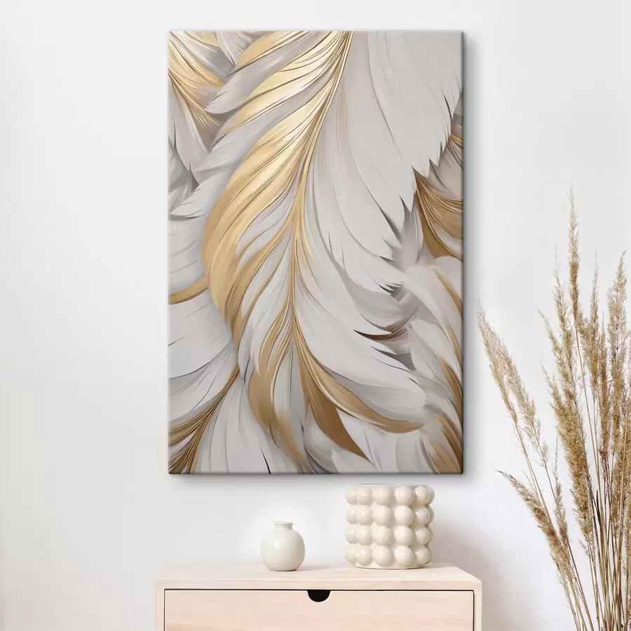 murales Plumas grandes y decorativas, detalles intrincados y una textura delicada s50970