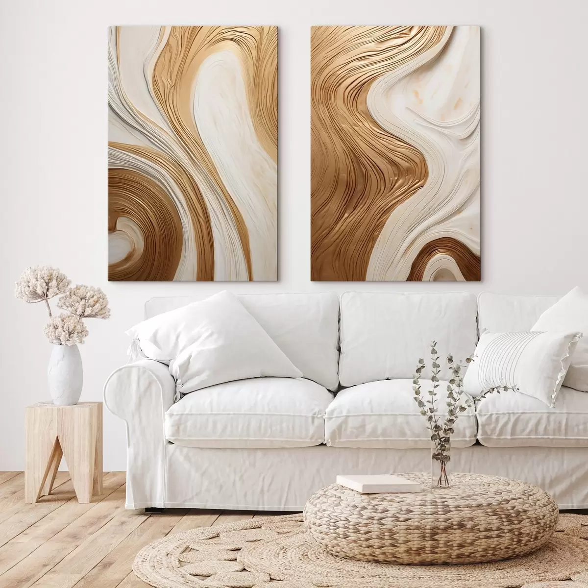 wall murals Abstract swirl lines that create a textured, modern minimalistic art m31047