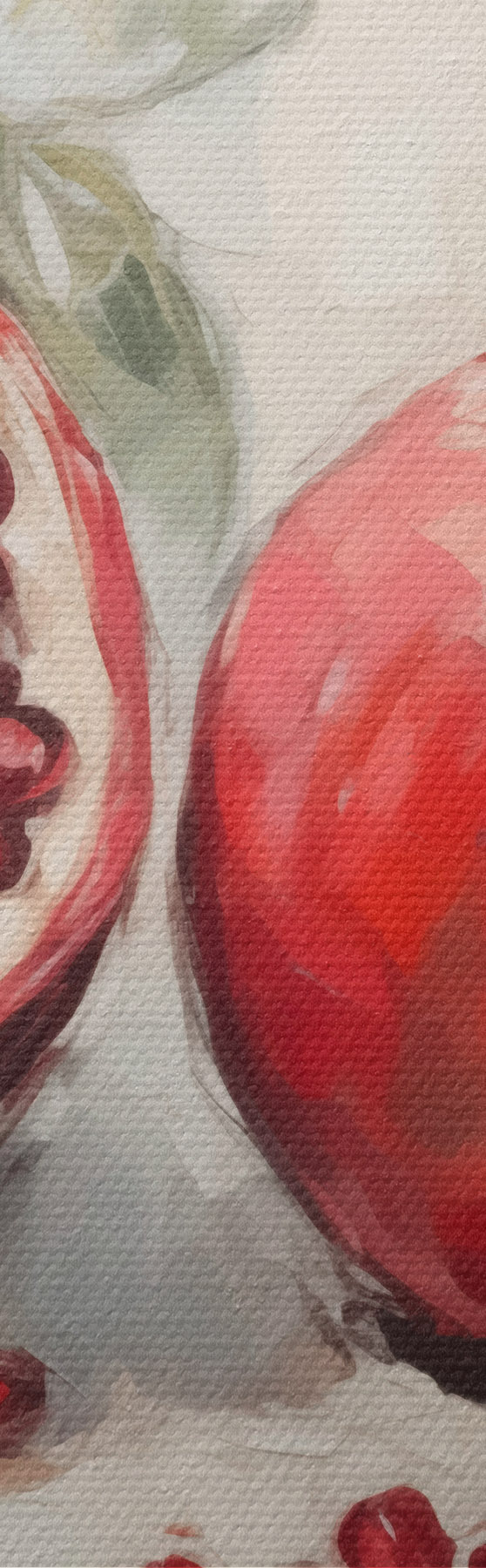 murales Granadas maduras, pintura de imitación s50981