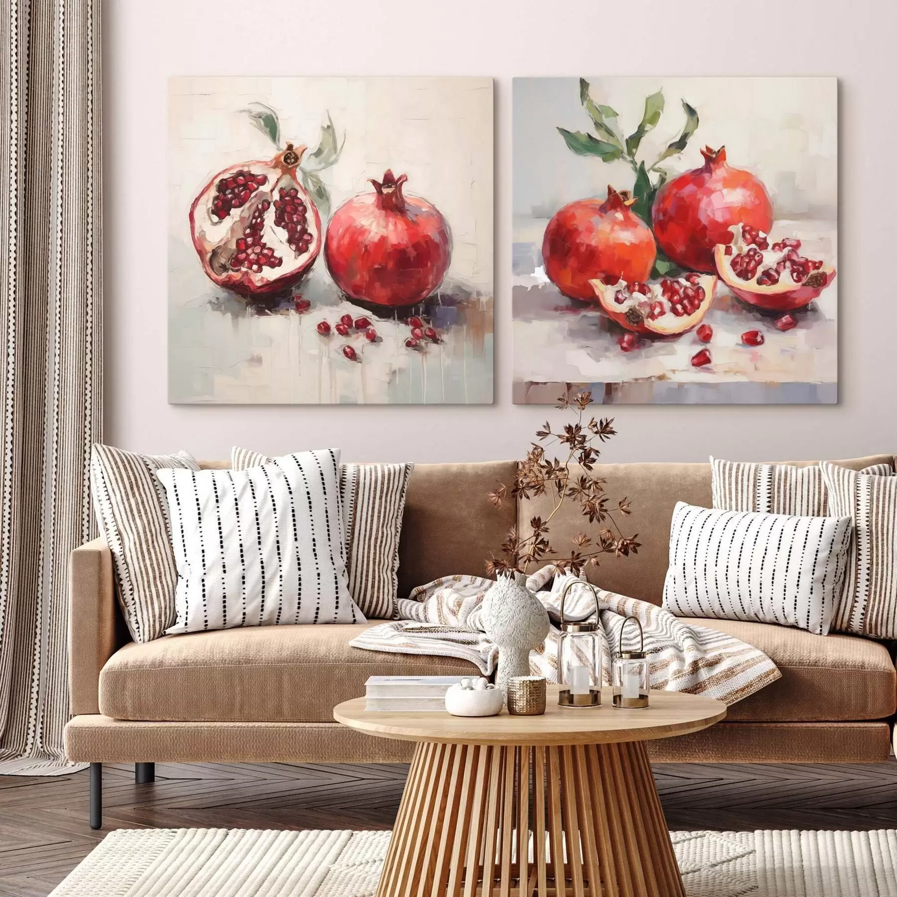 wall murals Pomegranates in a Pair m31060