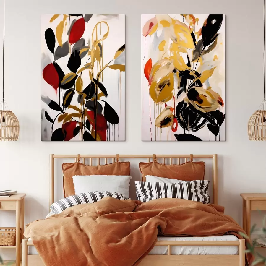 Wall Mural Photo Wallpaper Chaotic abstraction, imitation of painting m31061