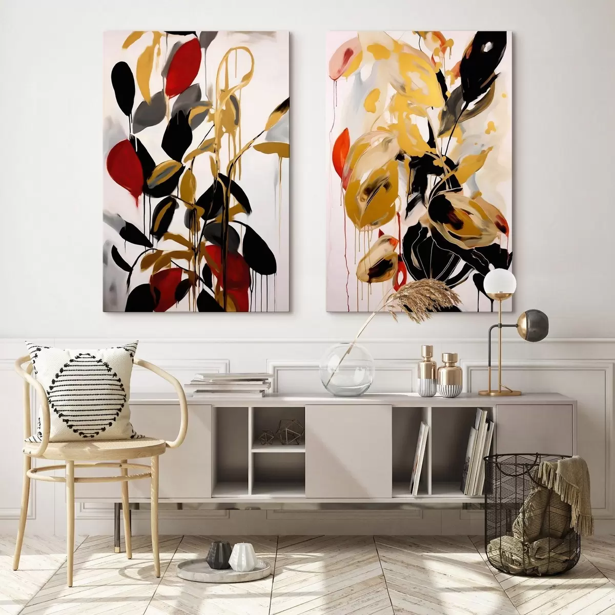 wall murals Chaotic abstraction, imitation of painting m31061