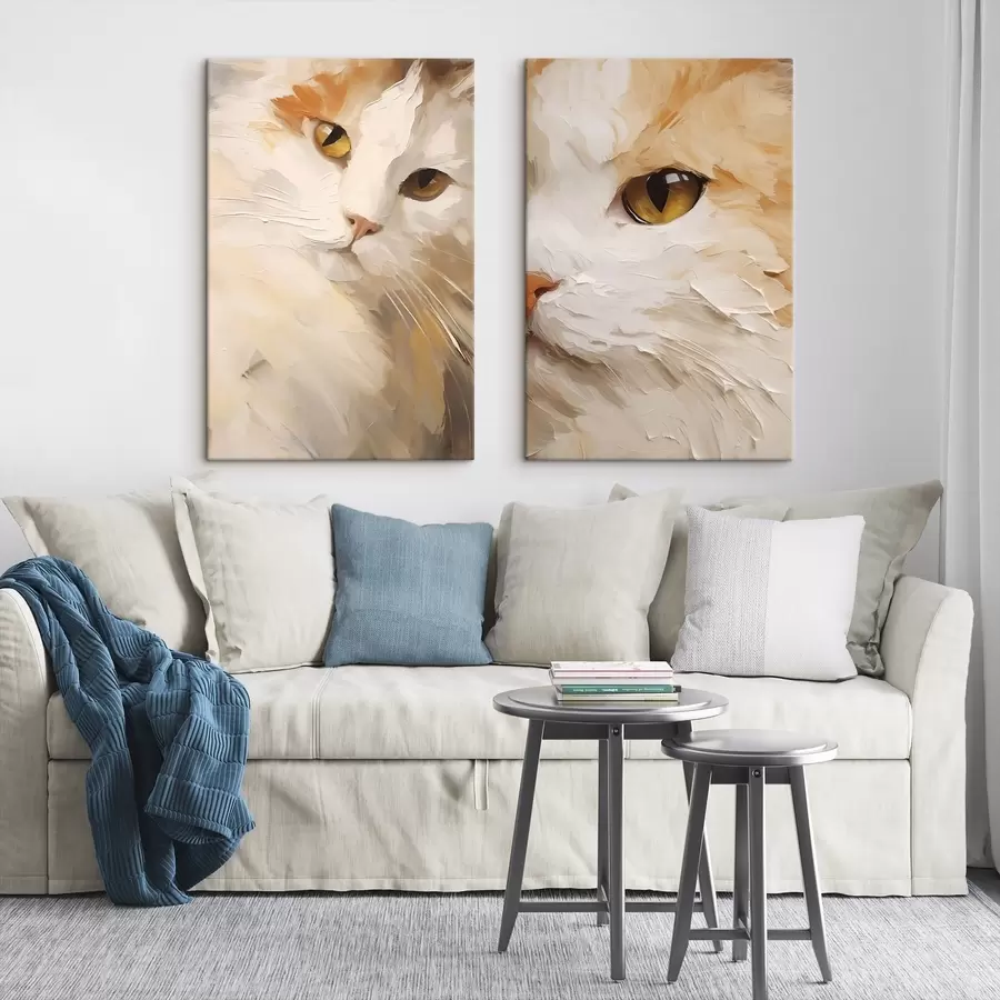 Wall Mural Photo Wallpaper Cat, imitation painting m31063