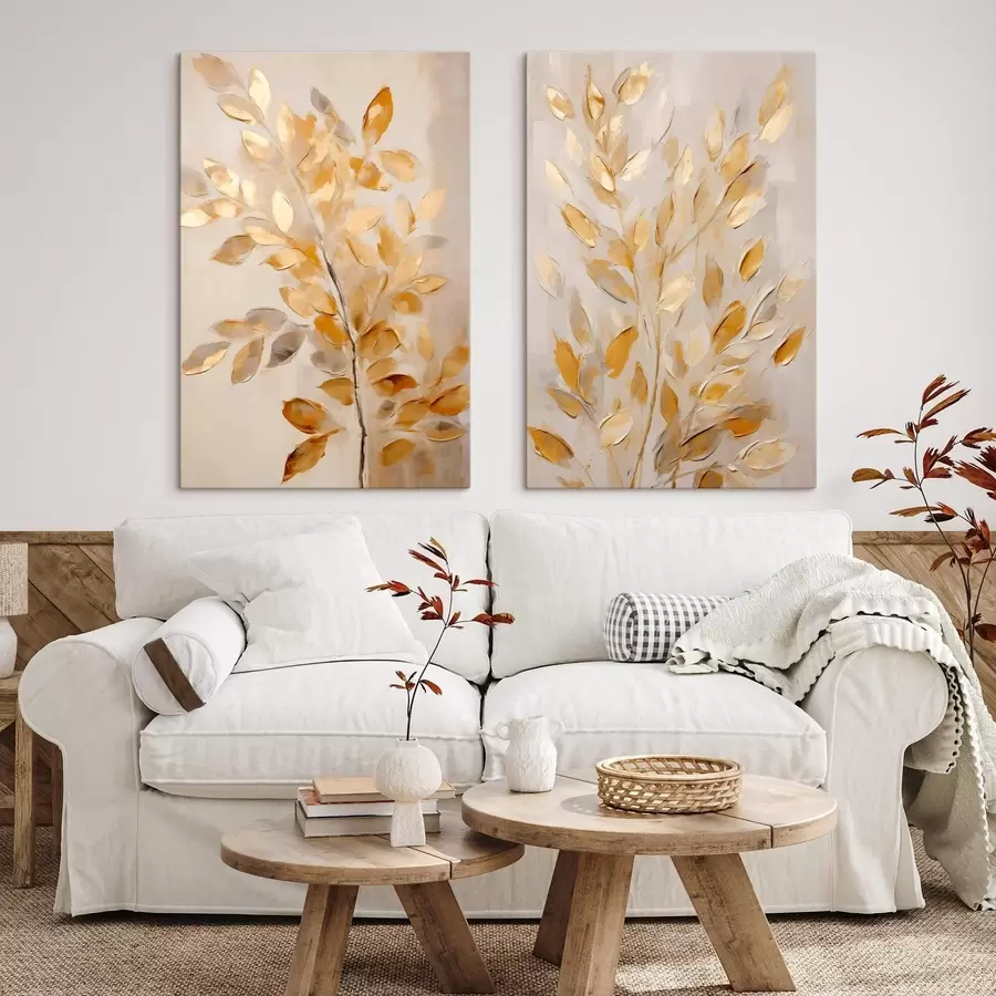 Wall Mural Photo Wallpaper Abstract foliage, imitation painting m31066