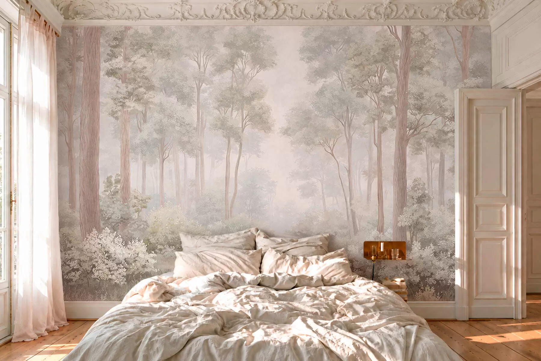 wall murals Woodland Path in Pastel w05889
