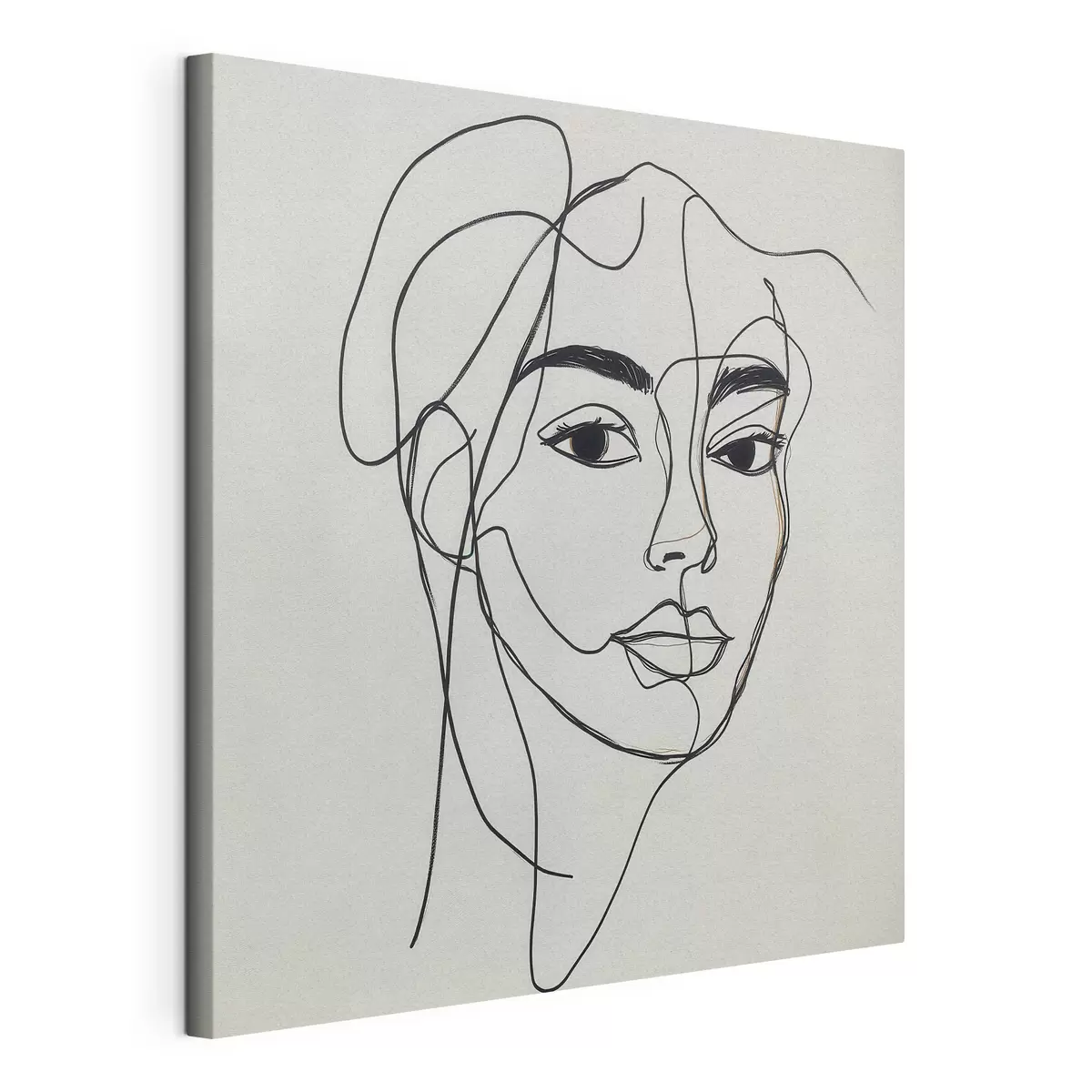 murales Retrato lineal de un rostro s51001