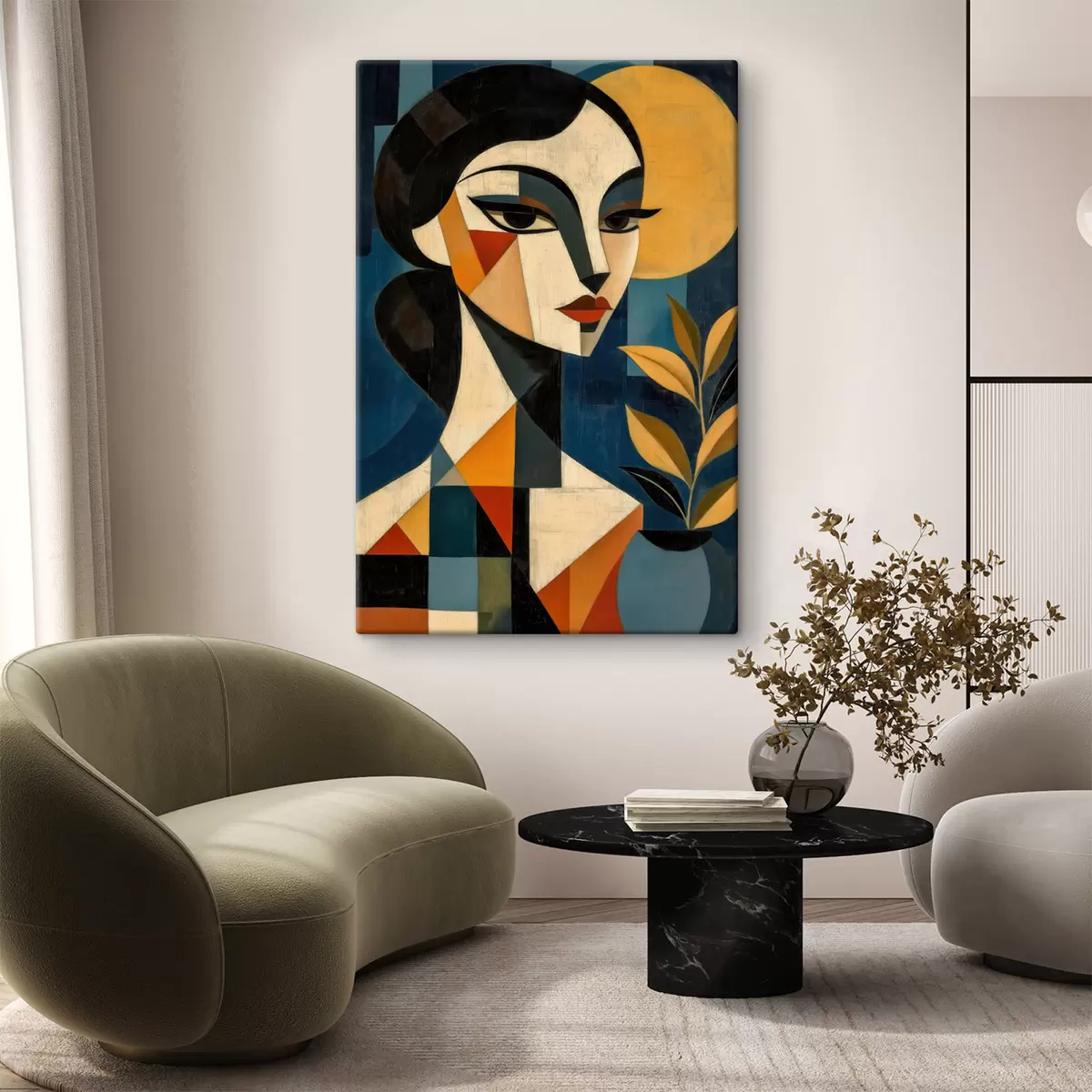 wall murals Geometric profile s51011