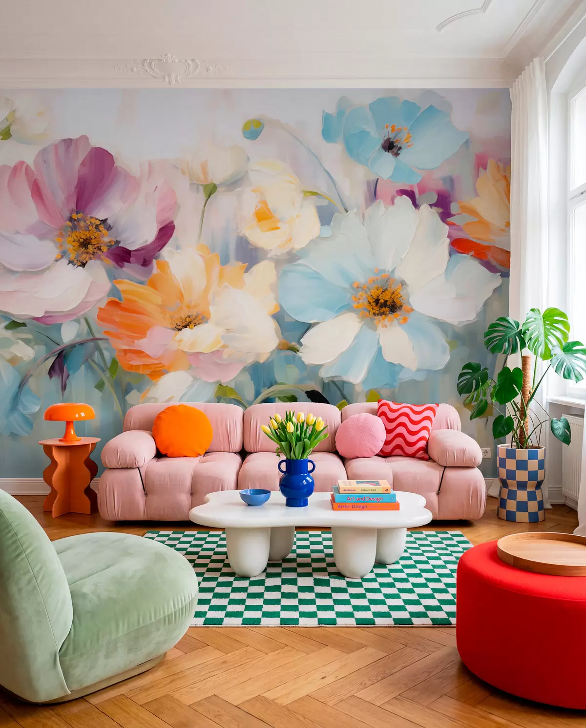 Wall Mural Photo Wallpaper Field of Flowers w05827
