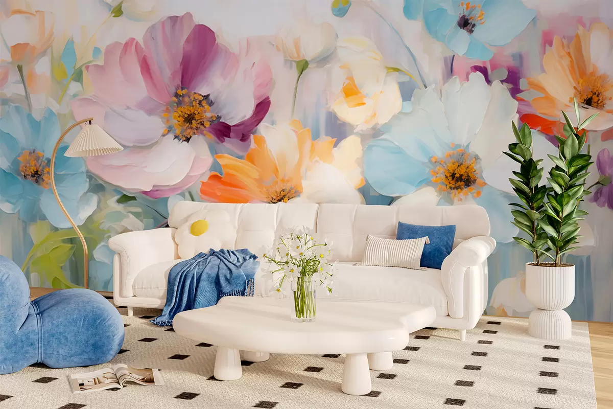 Wall Mural Photo Wallpaper Field of Flowers w05827