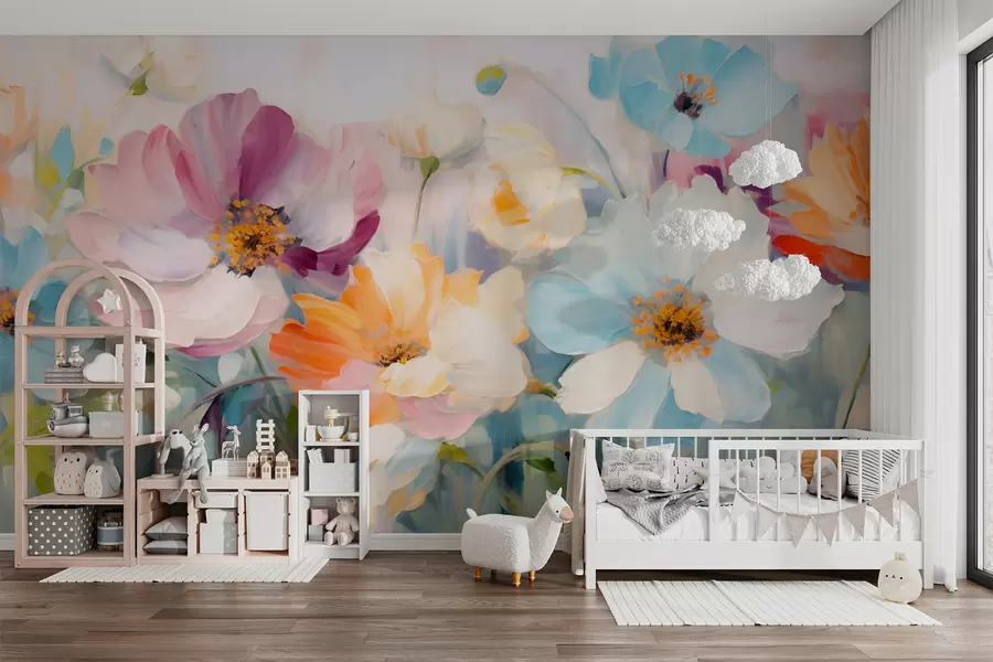 peintures murales Champ de fleurs w05827