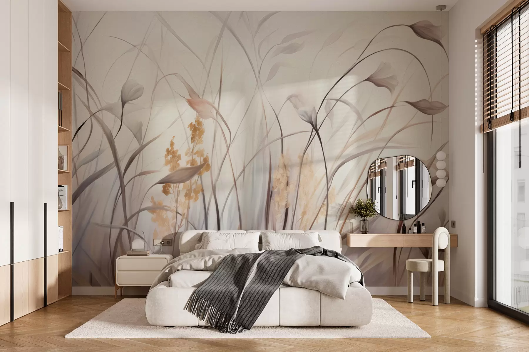 peintures murales Fleurs séchées w05938