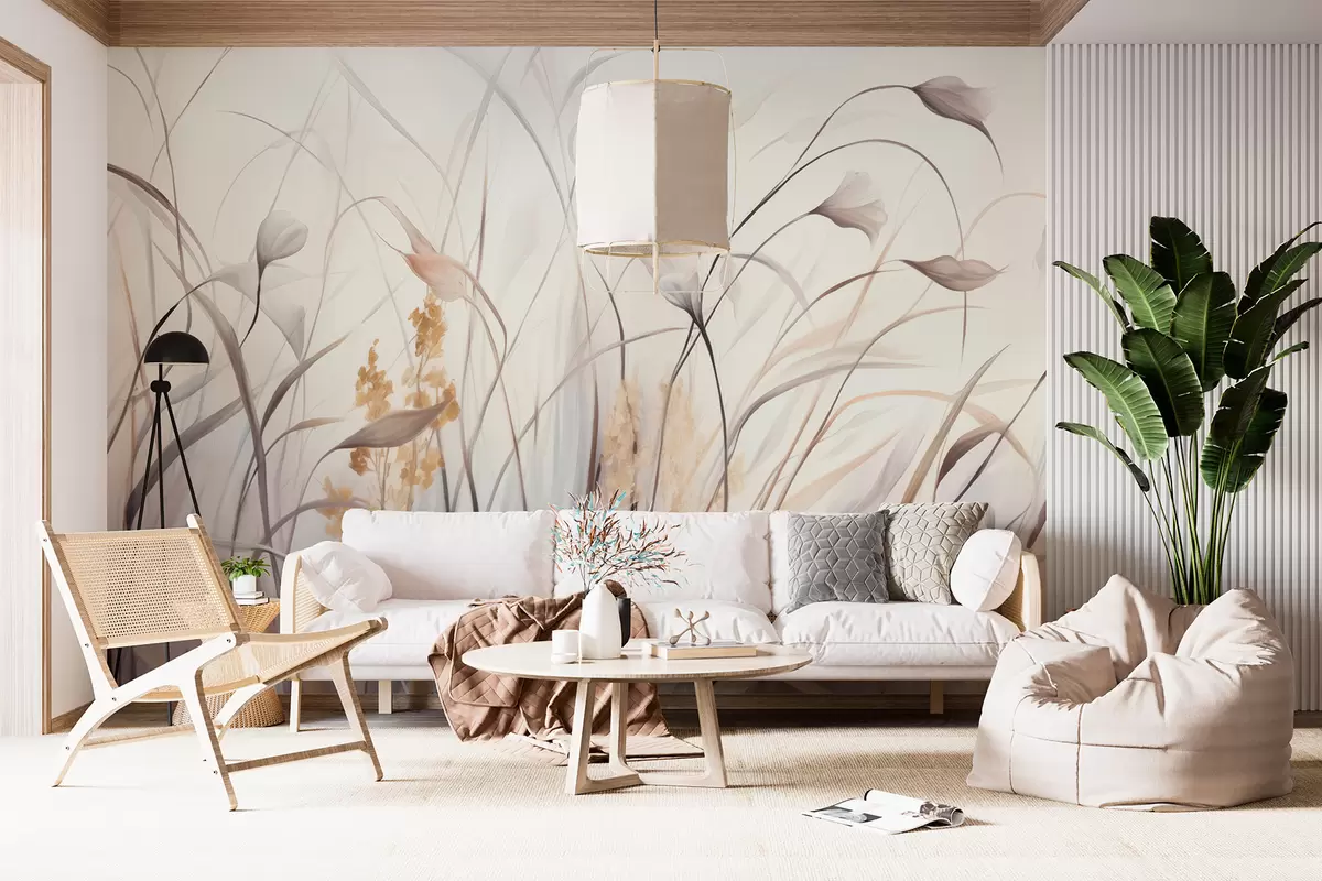 Wall Mural Photo Wallpaper Dried Flowers w05938