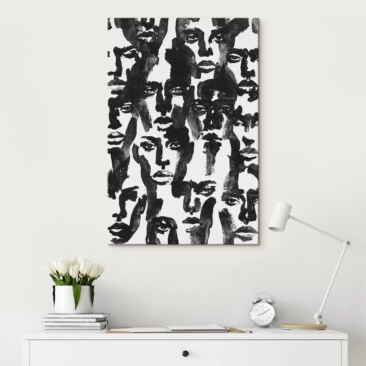 wall murals Abstract faces s50862