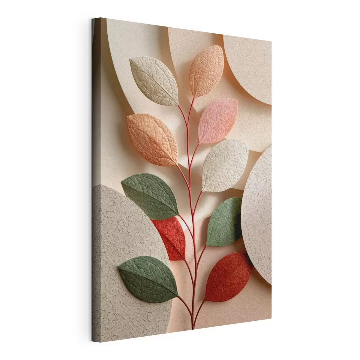 wall murals Botanical branch with geometric shapes s50863