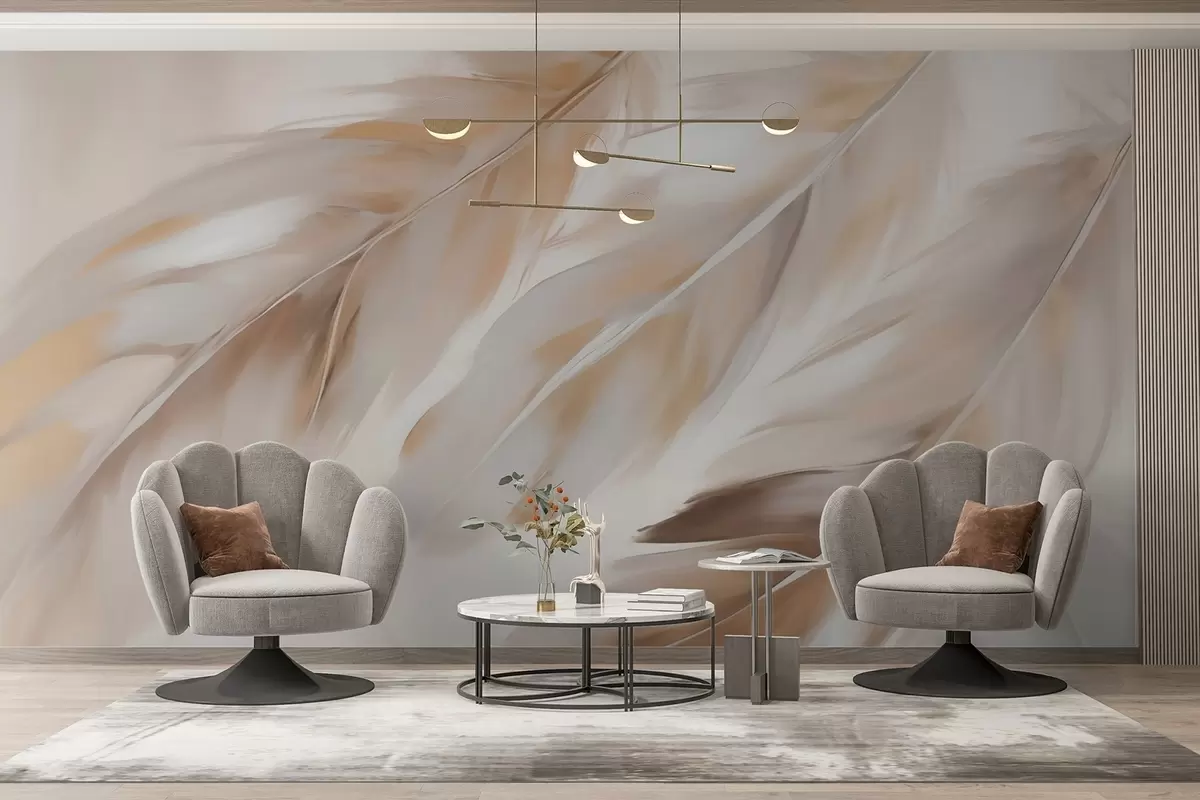 peintures murales Plumes abstraites w05991
