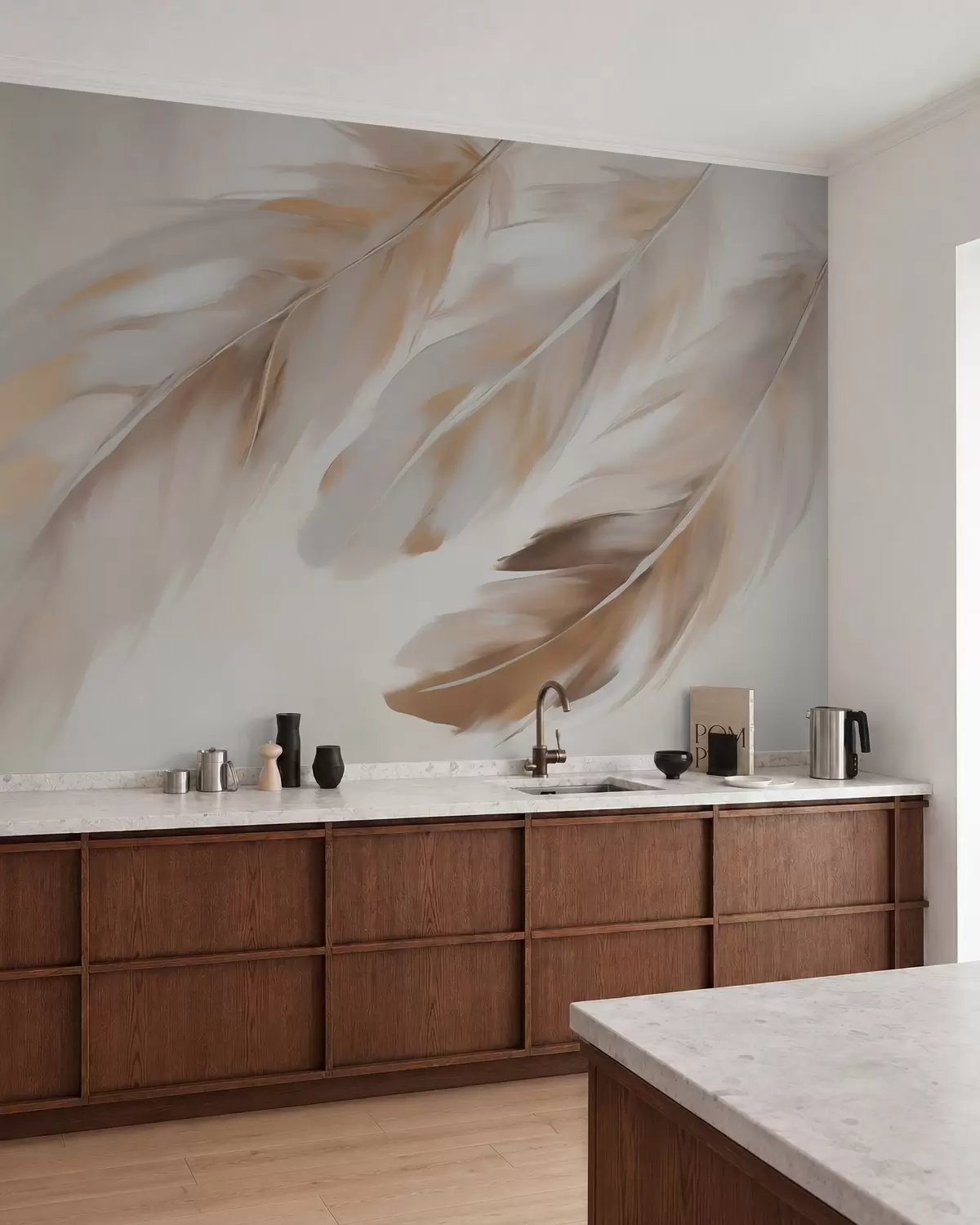 wall murals Abstract feathers w05991